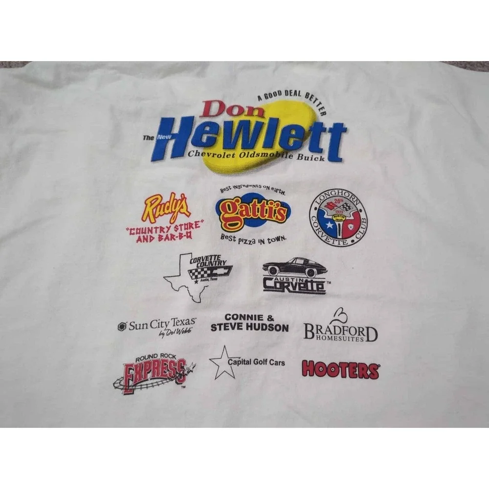Vintage Corvettes T Shirt Mens XL Hanes Excellent‎ 2002 Event Graphic